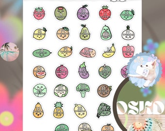 Kawaii Fruit Pregnancy Planner Stickers Pregnancy Milestone Stickers Weekly Stickers Month Countdown Stickers Pregnancy Tracker Sticker Set
