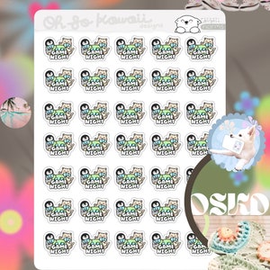 Adesivos de noite de jogos Kawaii - Adesivos de jogos de tabuleiro - Adesivos de noite em família - Adesivos de jogos de dados - Adesivos de jogos de cartas - Adesivos de planejador