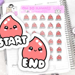 Kawaii Blood Drop Stickers Blood Drop Planner Stickers | Etsy