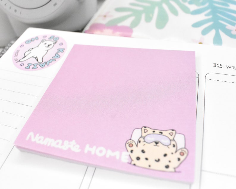 Kawaii Stationary Kawaii Post Its Kawaii Cat Sticky Notes Etsy