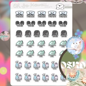 Kawaii Car Maintenance Planner Stickers- Car Maintenance Sticker - Change Oil Planner Stickers - Change Oil Stickers - Car Planner Stickers