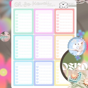 Kawaii Planner Stickers - Functional Planner Stickers - Functional Planner Stickers - To Do Stickers - Functional Sticker For Planner Bullet