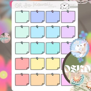 Stickers autocollants kawaii - Stickers pour agendas - Stickers Happy Planner - Stickers Bullet Journal pour Bullet Journal - Stickers pense-bête