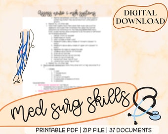 Medical Surgical Skills Bundle: Nursing Student Guide (Digital Download)