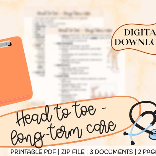 Long Term Care Assessment: Nursing Student Reference (Digital Download)