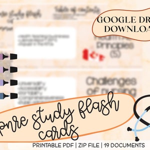 CPNRE Exam Study Flash Cards for Nursing Students (Digital Download)