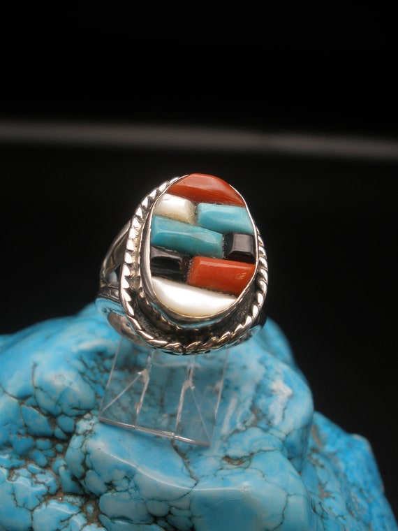 Vintage Native American Cobblestone Ring - image 2