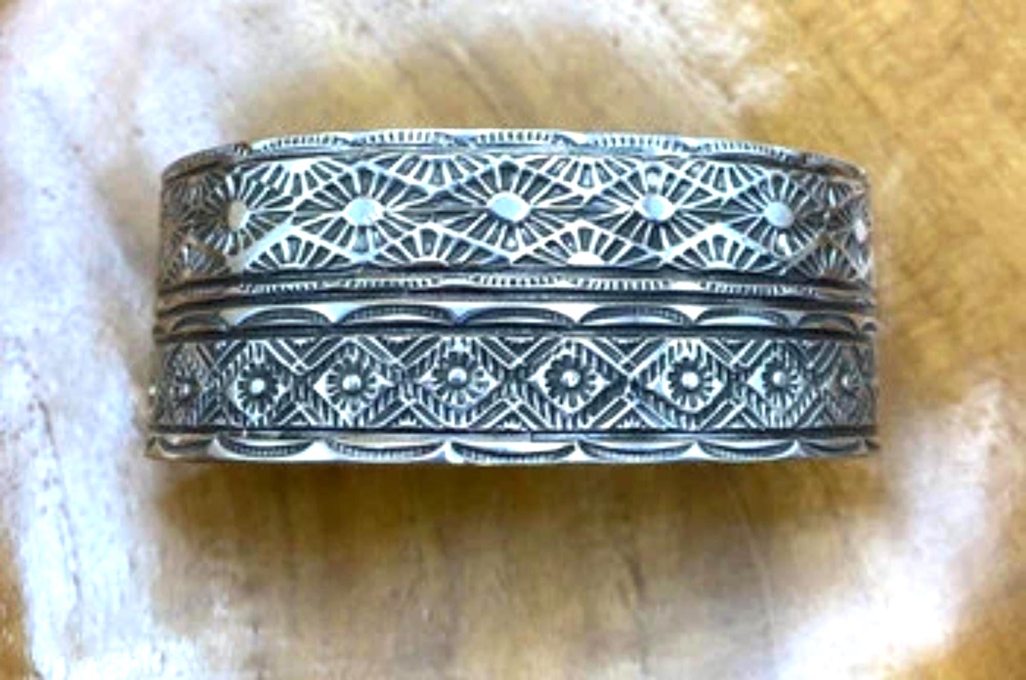 アクセサリー HRM Sterling Silver Bangle Hrm Sterling - Etsy