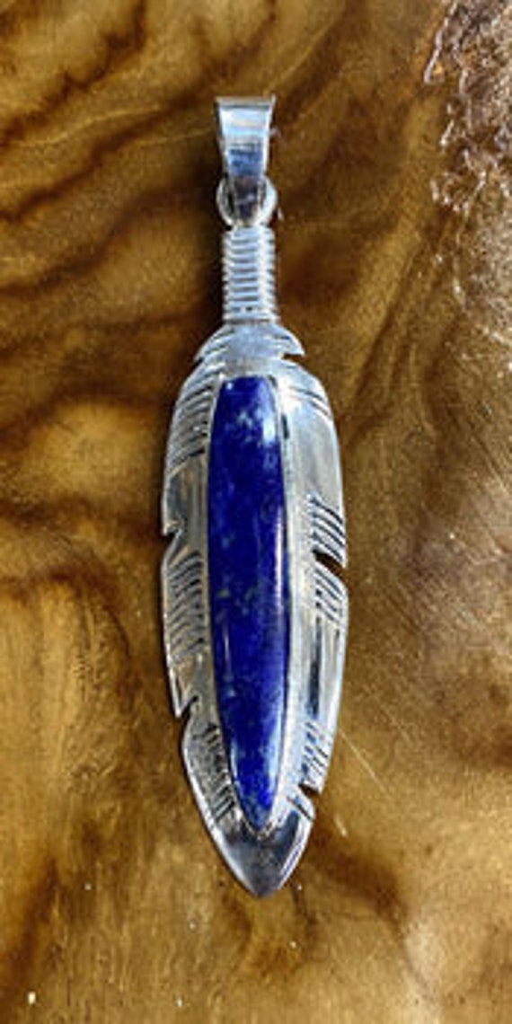 Native American Made Lapis and Sterling Silver Pen