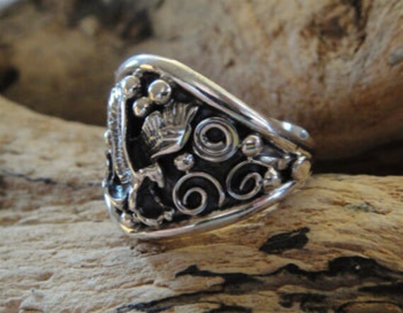 Native American Made Men's Sterling Silver Eagle … - image 3