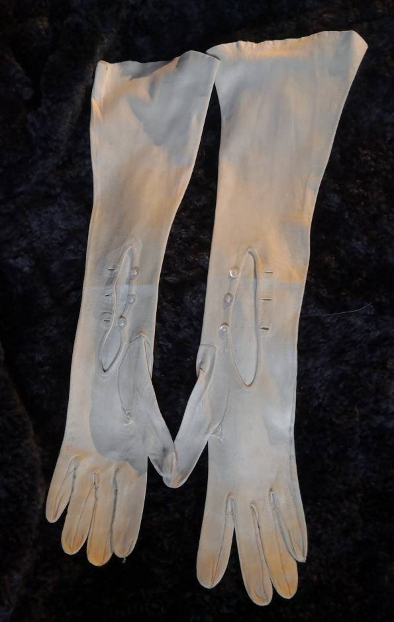 Long Kid Leather Opera Gloves Etsy