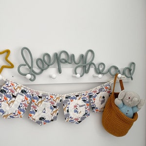 Liberty Print Name Banner | Single Print | Custom Lettering Bunting | Pennant Bunting