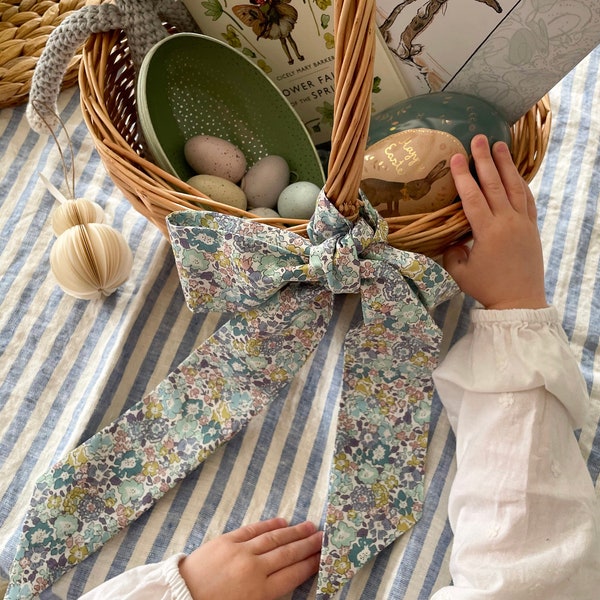 Liberty London Easter Basket | Basket Bow | Egghunt Basket | Ribbon Sash