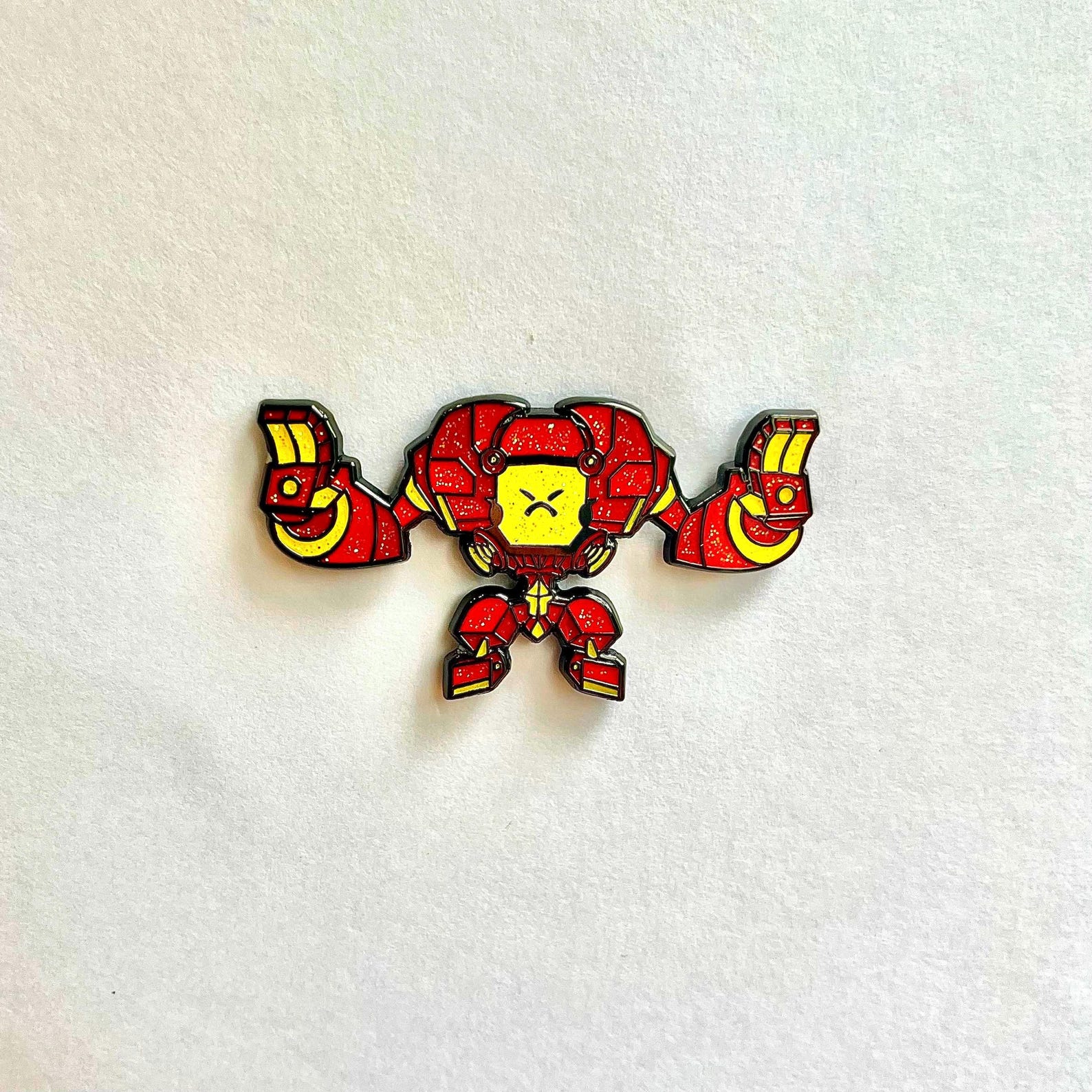 Angry Robot Enamel Pin (glitter Variant) - Etsy