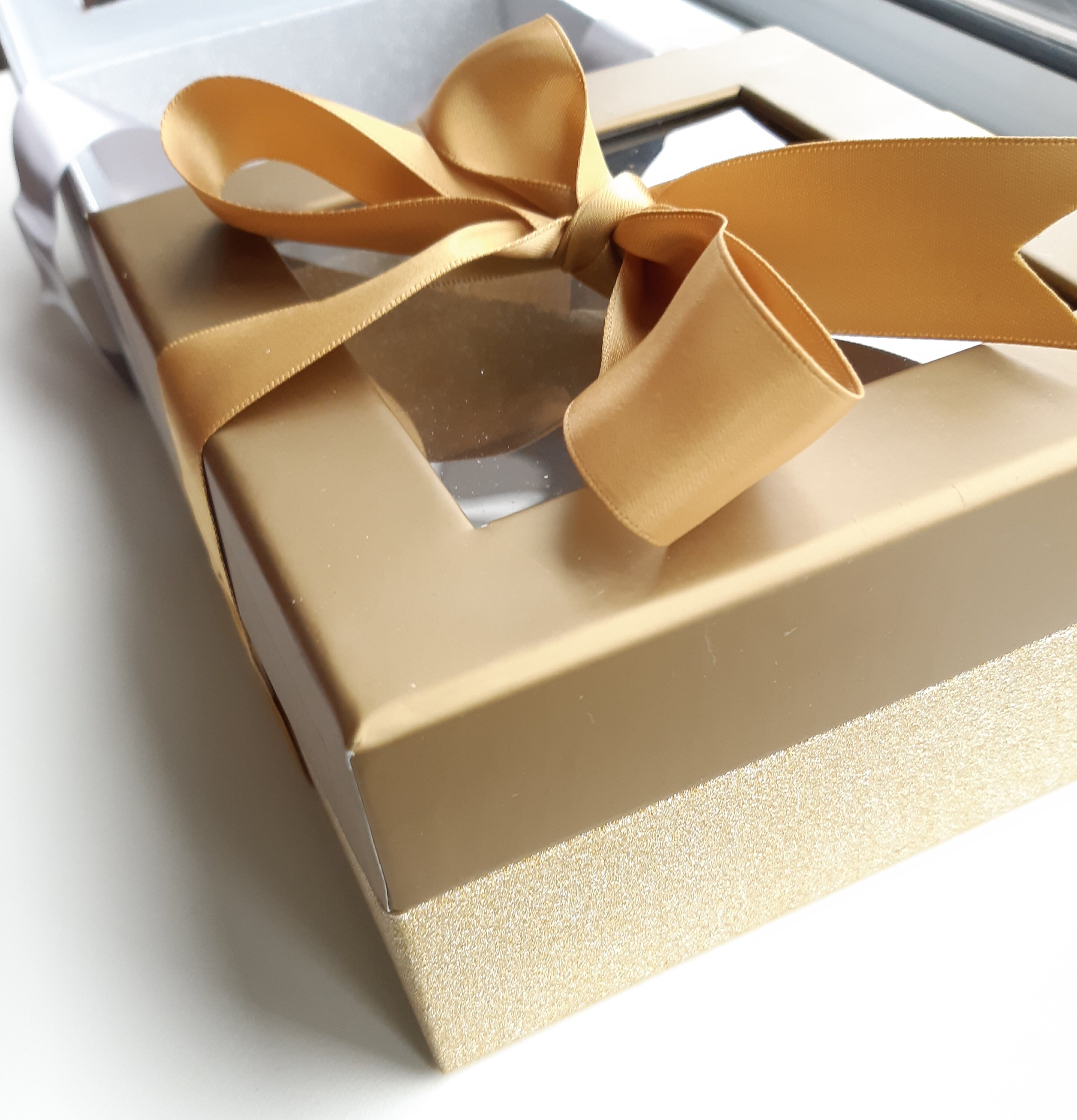 GIFT BOX for Coasters Silver Box color with a Clear top Etsy