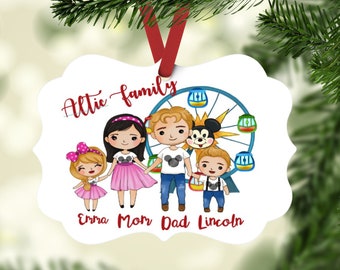 disney family ornament 2020, missing disney, mickey family ornament, personalized disneyland ornament, custom family ornament