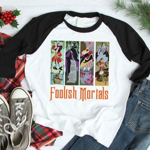 Haunted Mansion Shirt, Foolish Mortals Langarmshirt, Graceys Manor Raglan Shirt, Mickey Raglan Shirt