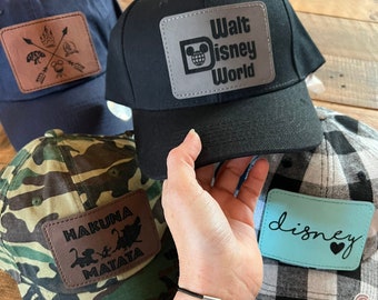 walt disney hat, animal kingdom hat, mens disney ears, adult disney hat, disney hat, matching disney hats, wdw, kids hat, leather
