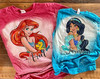 Prinzessin Shirt, Kinder Disney Prinzessin Tshirt, gebleichte Prinzessin Tshirt, verhedderte Prinzessin, Prinzessin Sweatshirt