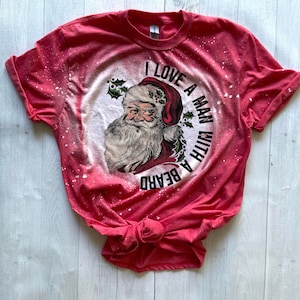santa beard shirt, i love a man with beard shirt, santas beard tshirt, cute santa tshirt, santa sweatshirt