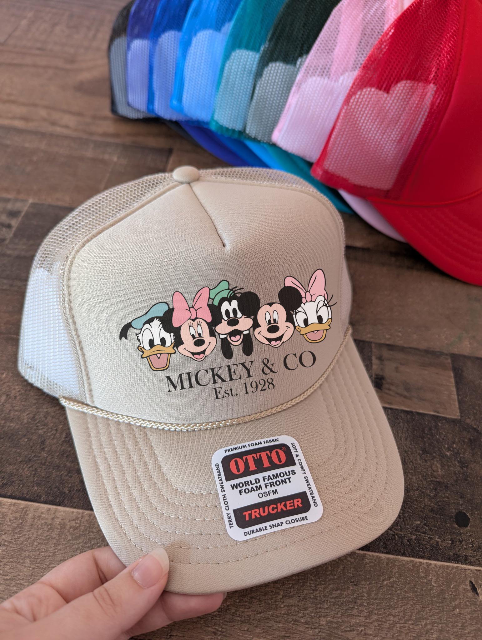 Mickey Co Friends Pastel Foam Trucker Hat, Womens Girls Mickey