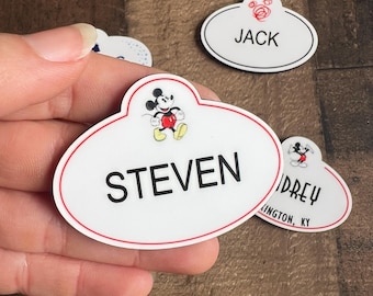 100 years of wonder pin, cast member badge pin, 50th anniversary disney pin, employee pin, 100 years of wonder, personalized pin