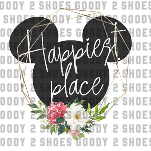 Disney donne posto più felice png, floreale mickey jpeg, fiore mickey minnie sublimazione trasferimento, floreale minnie download