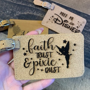 Meet me at Disney Leather Luggage Tag, Mine Mine Mine Bag tag, Mickey Personalized tag, Magic kingdom, epcot, disneyland