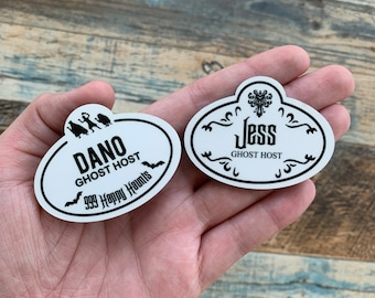 CM Halloween Ghost Host Pin Badge, Halloween pin, employee pin, halloween disney pin, cruiseship pin, customized, personalized pin