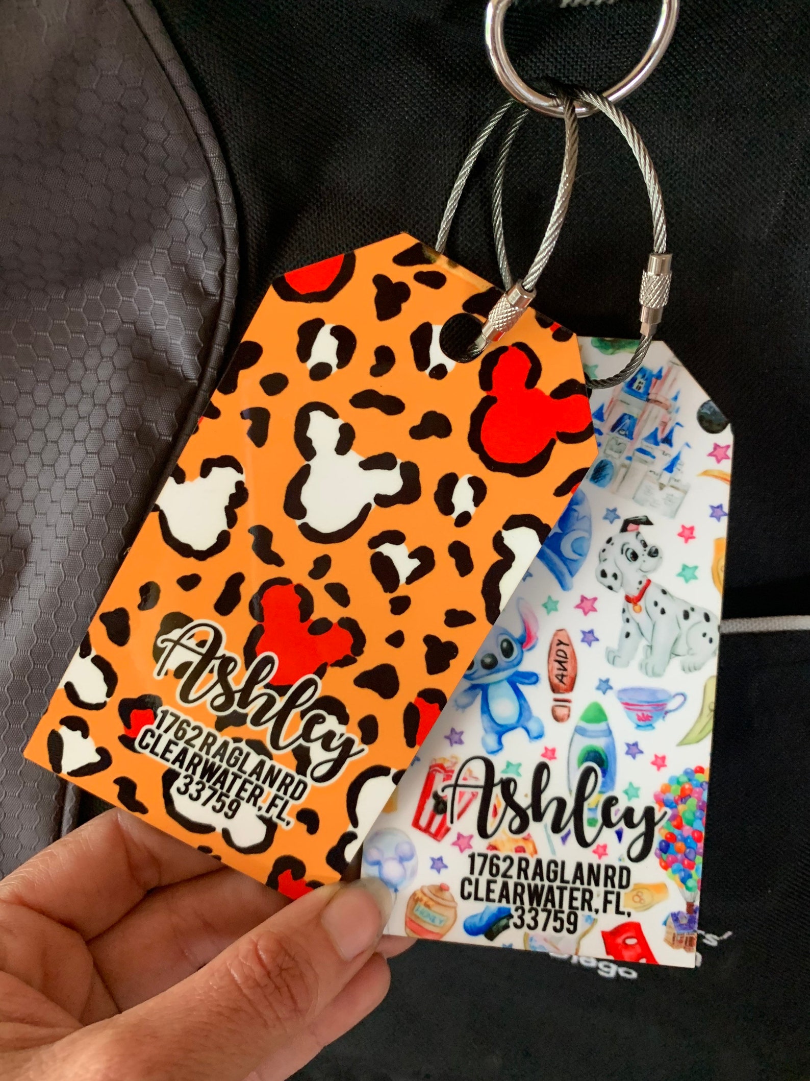 Disney luggage tag personalized luggage tag leather luggage Etsy