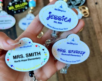 WDL Nurse Name Badge, Nicu reel, DL CM, DisneyWorld Button, Nurse Mickey Reel, Disney Badge Holder, Teacher Badge Reel