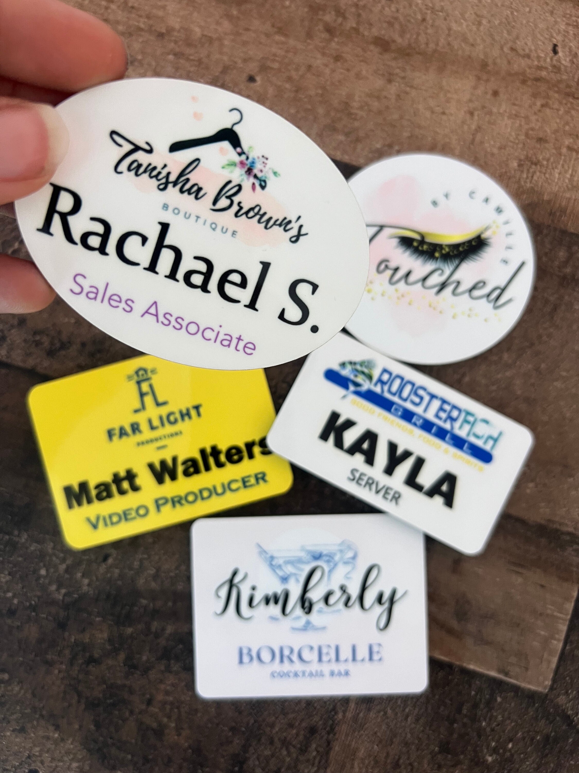Your Business Name Tag, Custom Shop Badge, Worker Magnetic Pin ...