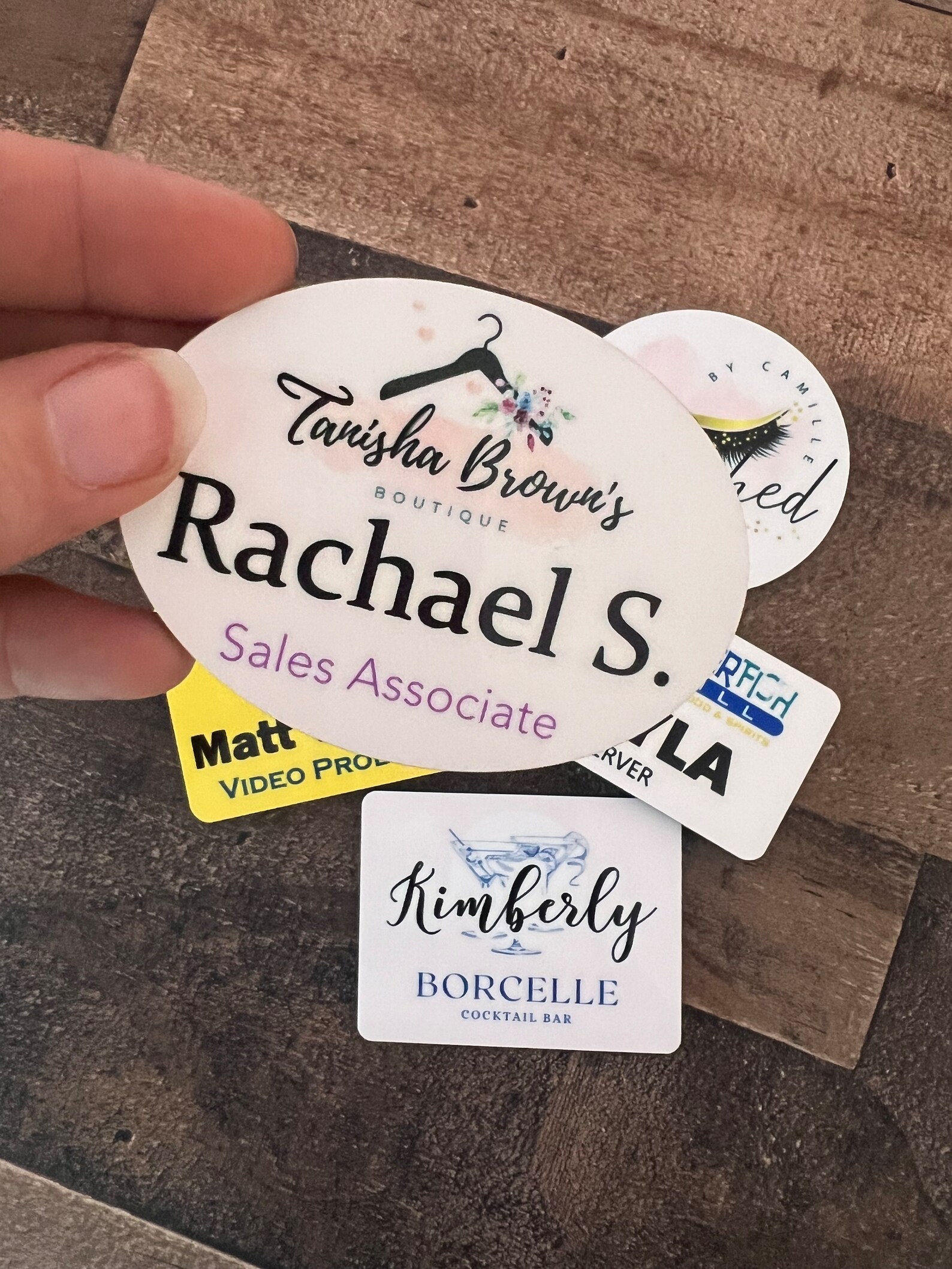 Your Business Name Tag, Custom Shop Badge, Worker Magnetic Pin ...