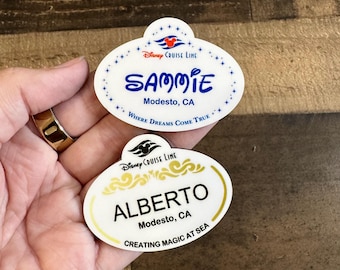 Pequeño pin con nombre de crucero de Disney (versión nueva y antigua), pin de crucero de Disney, Dream Fantasy Wish