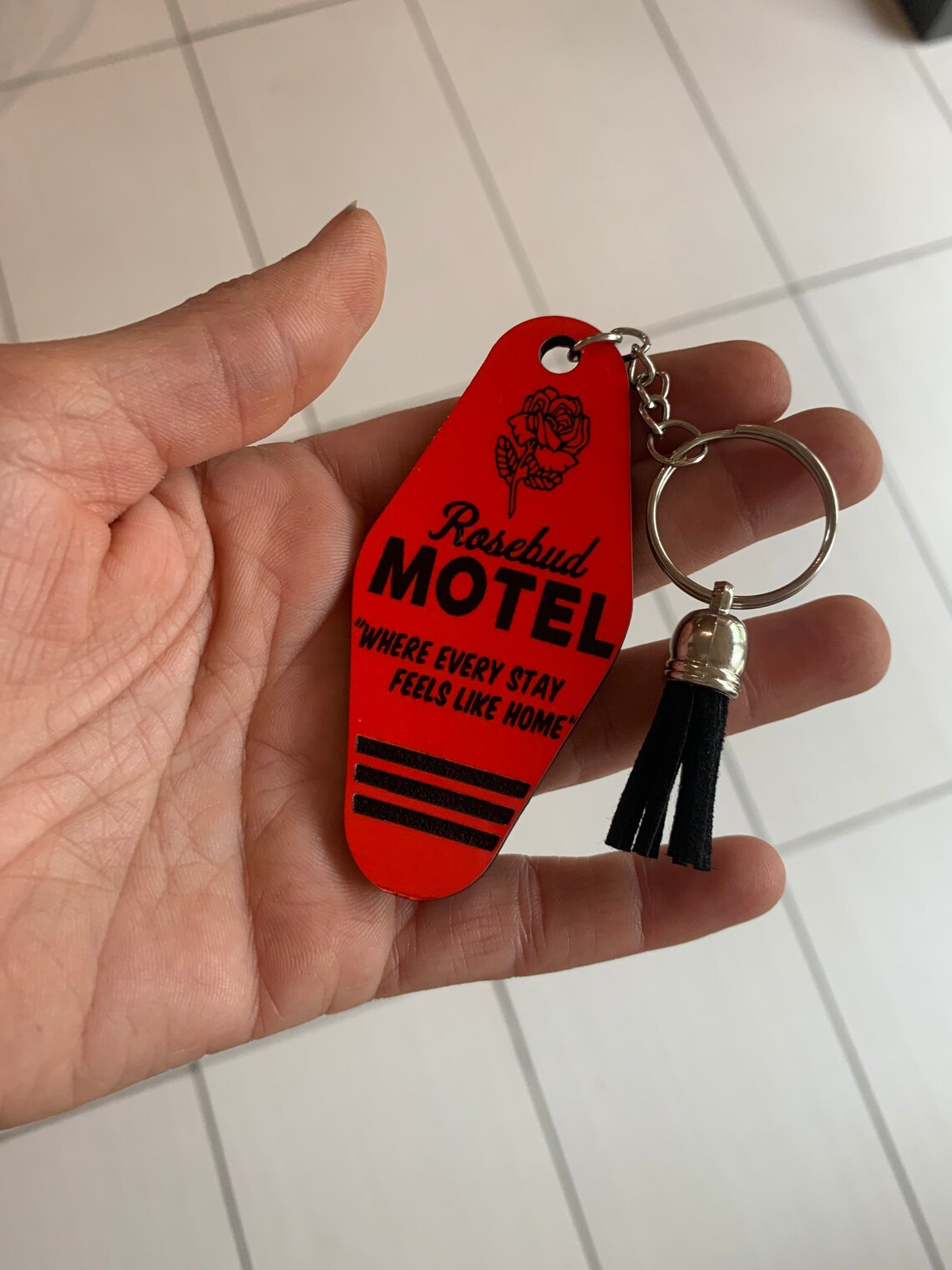 Rosebud motel keychain apothecary keychain rosebud motel Etsy