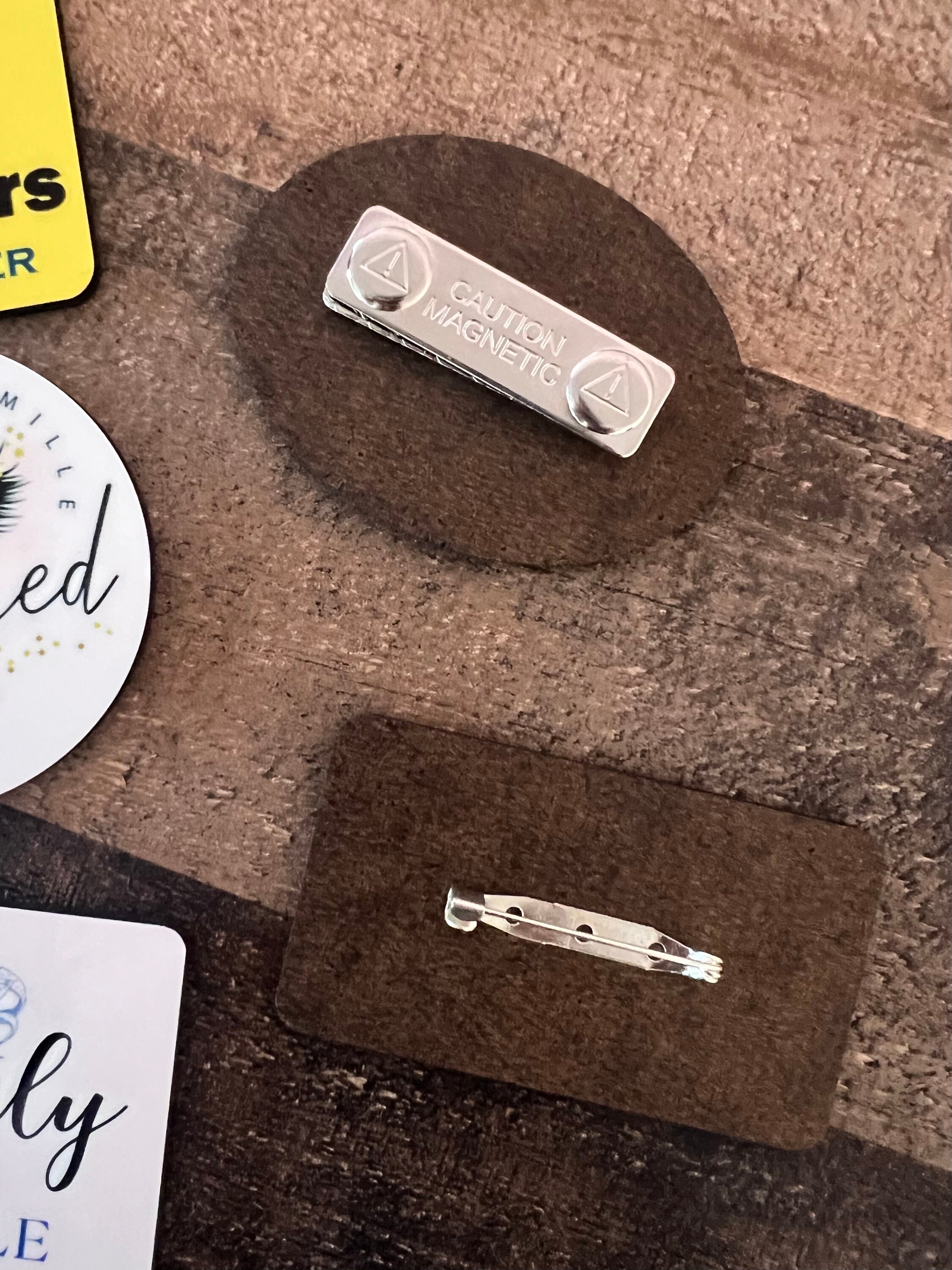 Your Business Name Tag, Custom Shop Badge, Worker Magnetic Pin ...