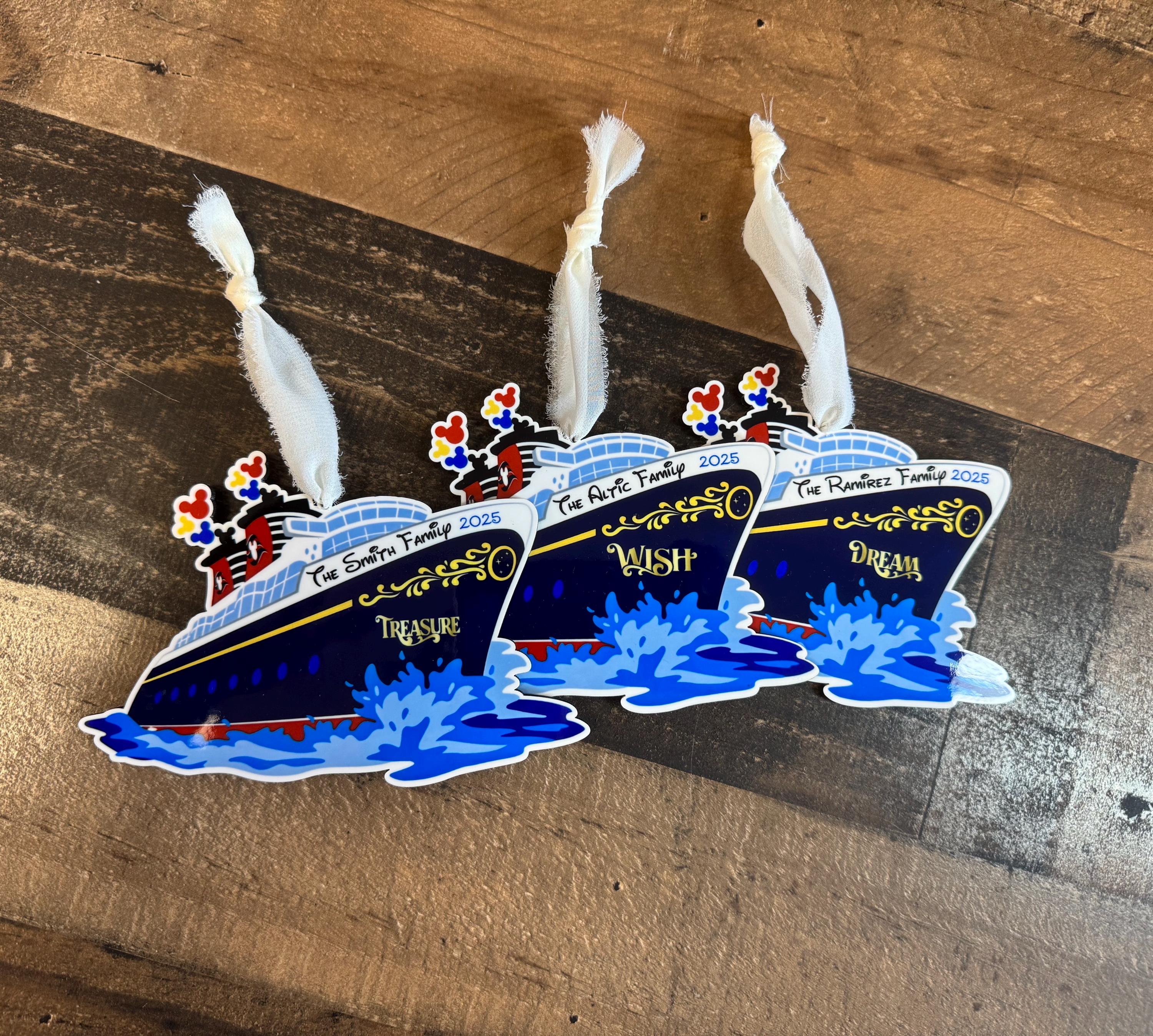 Cruiseship Ornament, Disney Wish Dream Cruiseline, Disney Ship