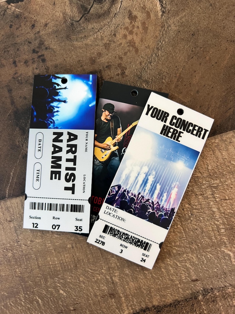 Concert Keychain Concert Tour Ornament, Concert Keychain Ornament, Concert Ticket, Your ...