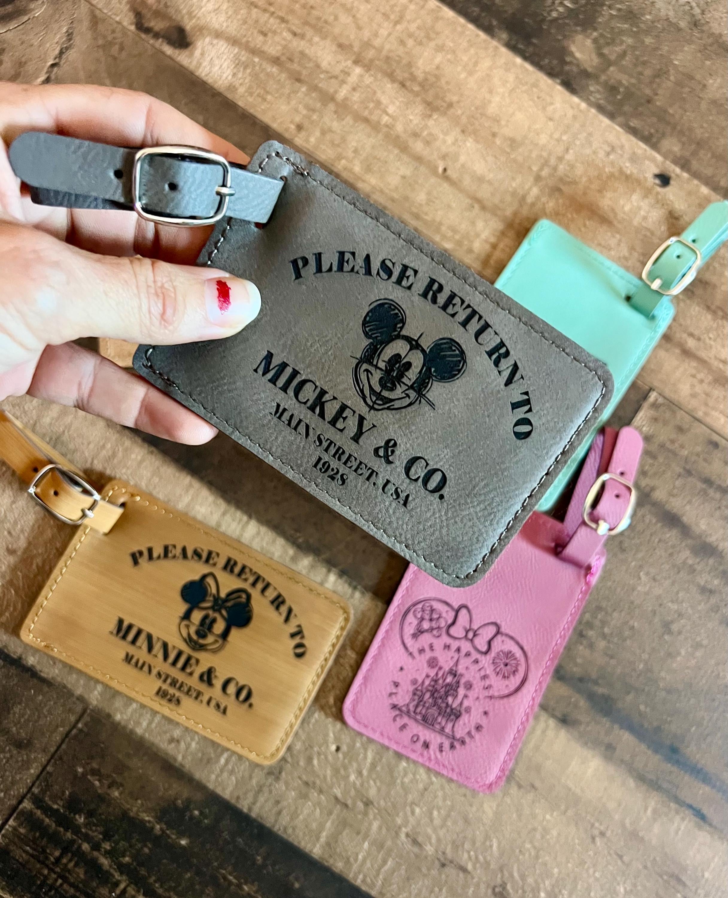 ミッキーの荷物タグ、ミニーのパーソナライズされた荷物タグ、WDW