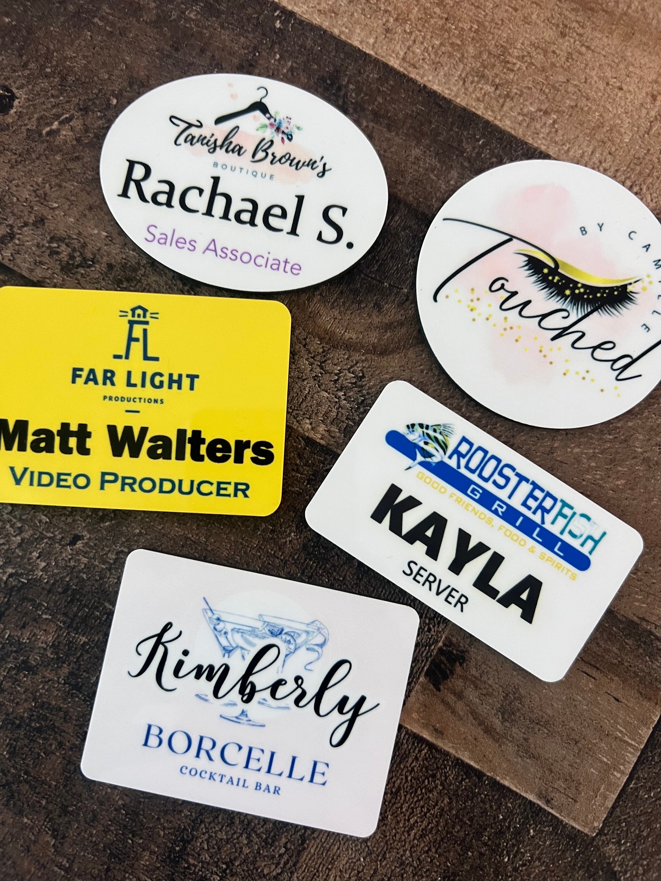 Your Business Name Tag, Custom Shop Badge, Worker Magnetic Pin ...