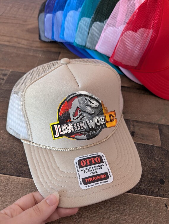 Jurassic World Foam Trucker Hat, Simple Dino Colored Caps, Cool