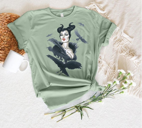 Disney公式 MALEFICENTプリントTシャツ ディズニー ヴィランズ Maleficent Green Tshirt, Villains Sleeping Beauty, Mistress of All