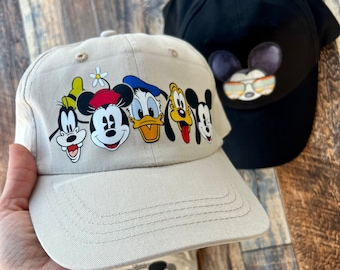 Mens Kids Disney Hats, Mickey friends disney hat, disney hat with name, mens ears, disneyworld hat, disneyland hat