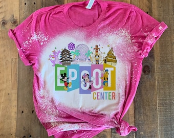 epcot park shirt, epcot 40th shirt, spaceship earth figment tshirt, retro epcot disney shirt, bleached epcot family shirts