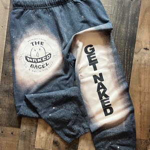 Custom sweatpants, sweatpants set, custom sweatshirt, Disney sweatpants, distressed sweatpants, custom set, joggers, disney jogger image 2