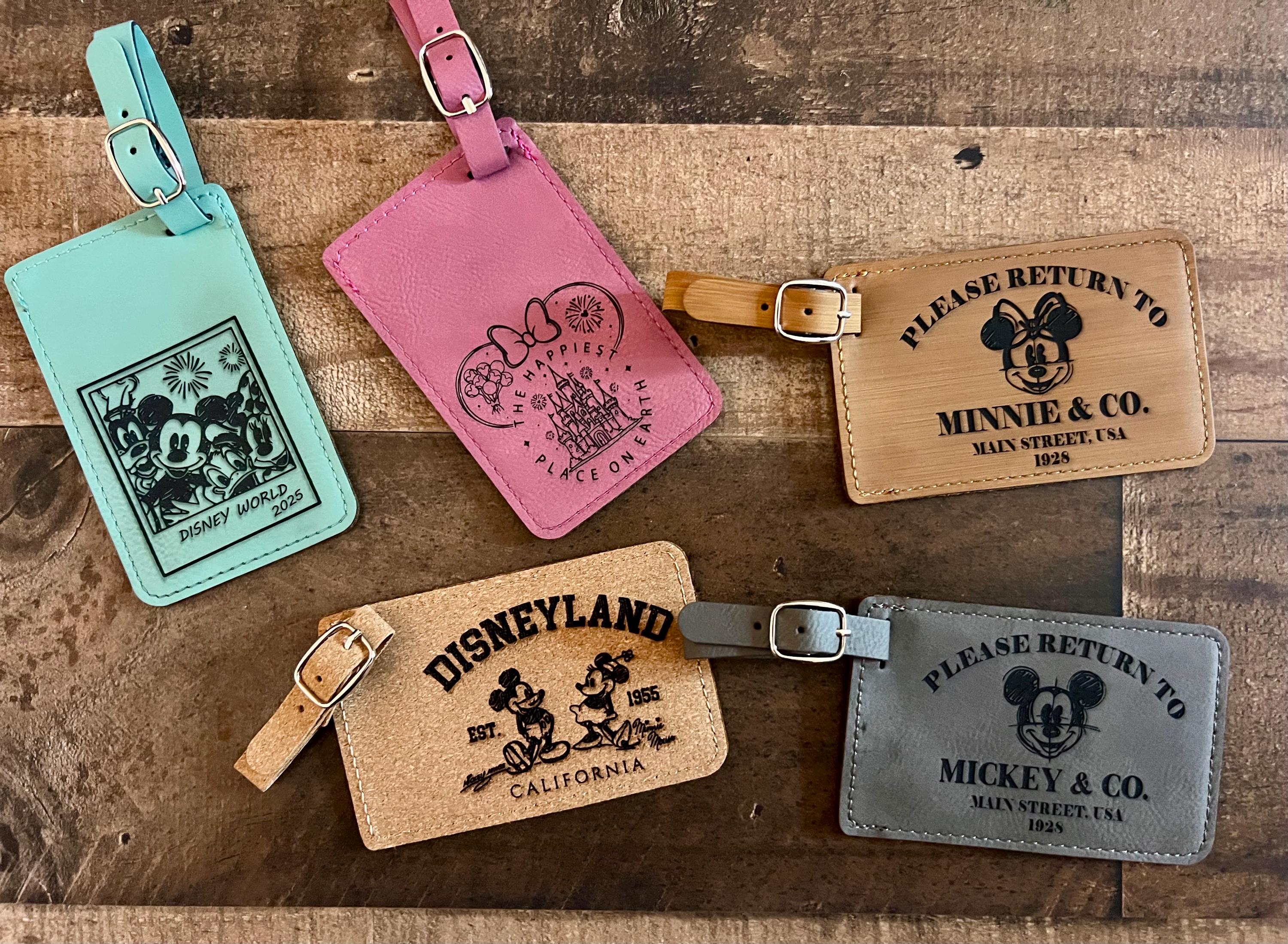 ミッキーの荷物タグ、ミニーのパーソナライズされた荷物タグ、WDW