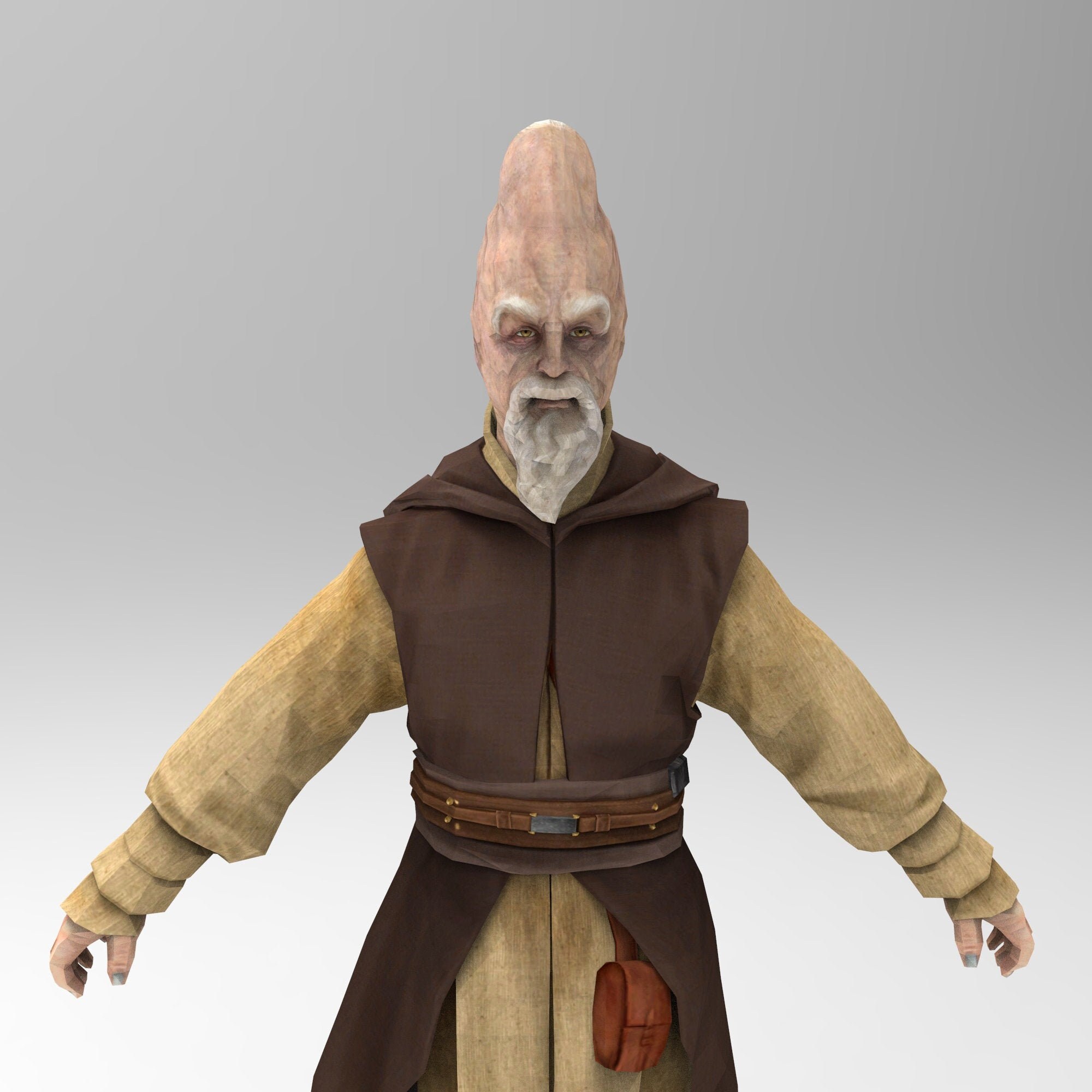 Ki Adi Mundi Jedi Master Wearable Head Template For EVA Foam Etsy