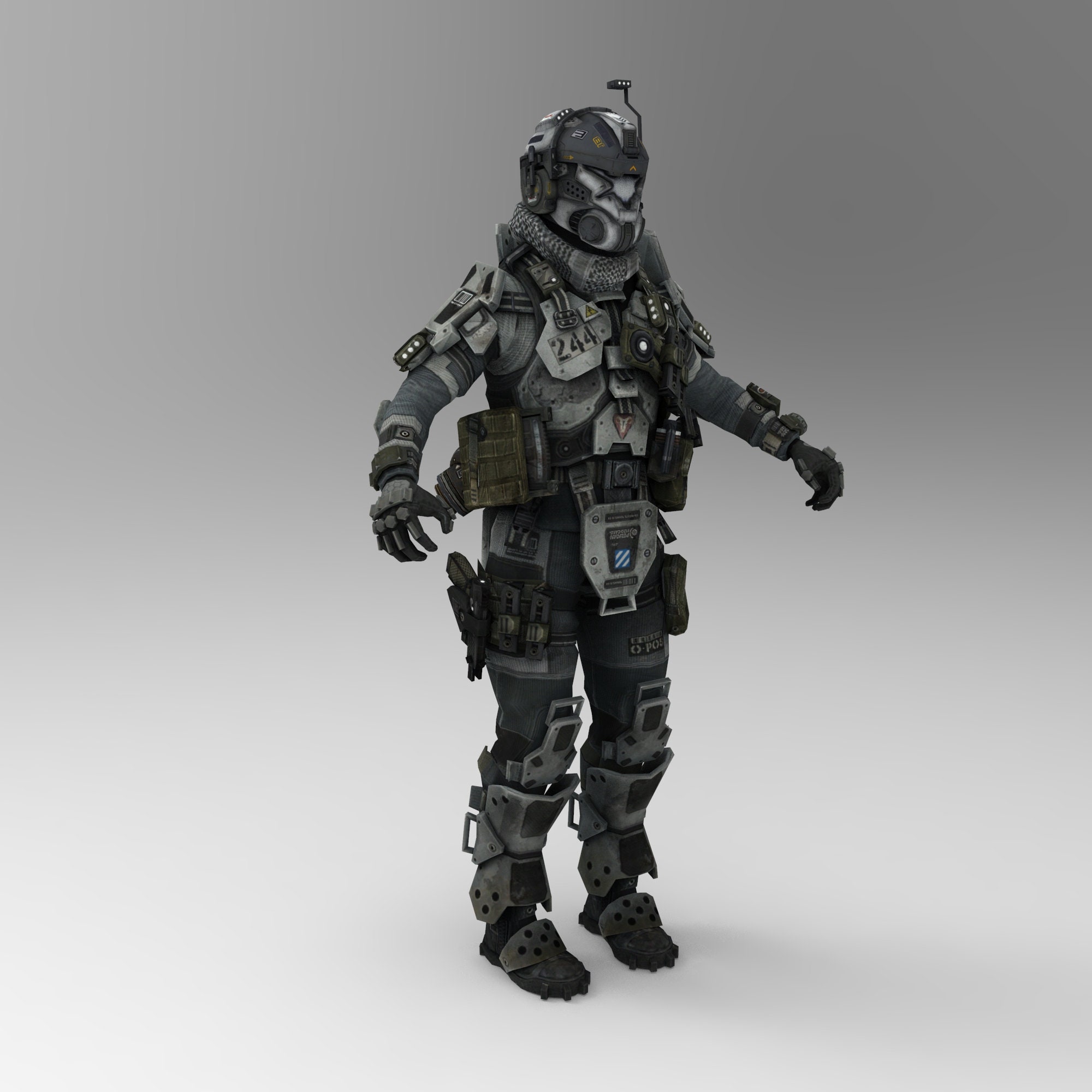 Titanfall IMC Battle Rifle Pilot Wearable Armor Template for - Etsy UK