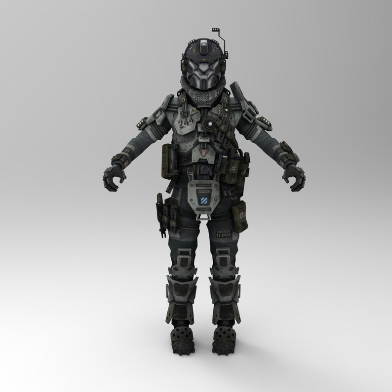 Titanfall IMC Battle Rifle Pilot Wearable Armor Template for - Etsy