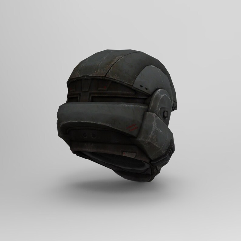 ODST Halo Reach Spartan Helmet Wearable Template for Paper and Etsy